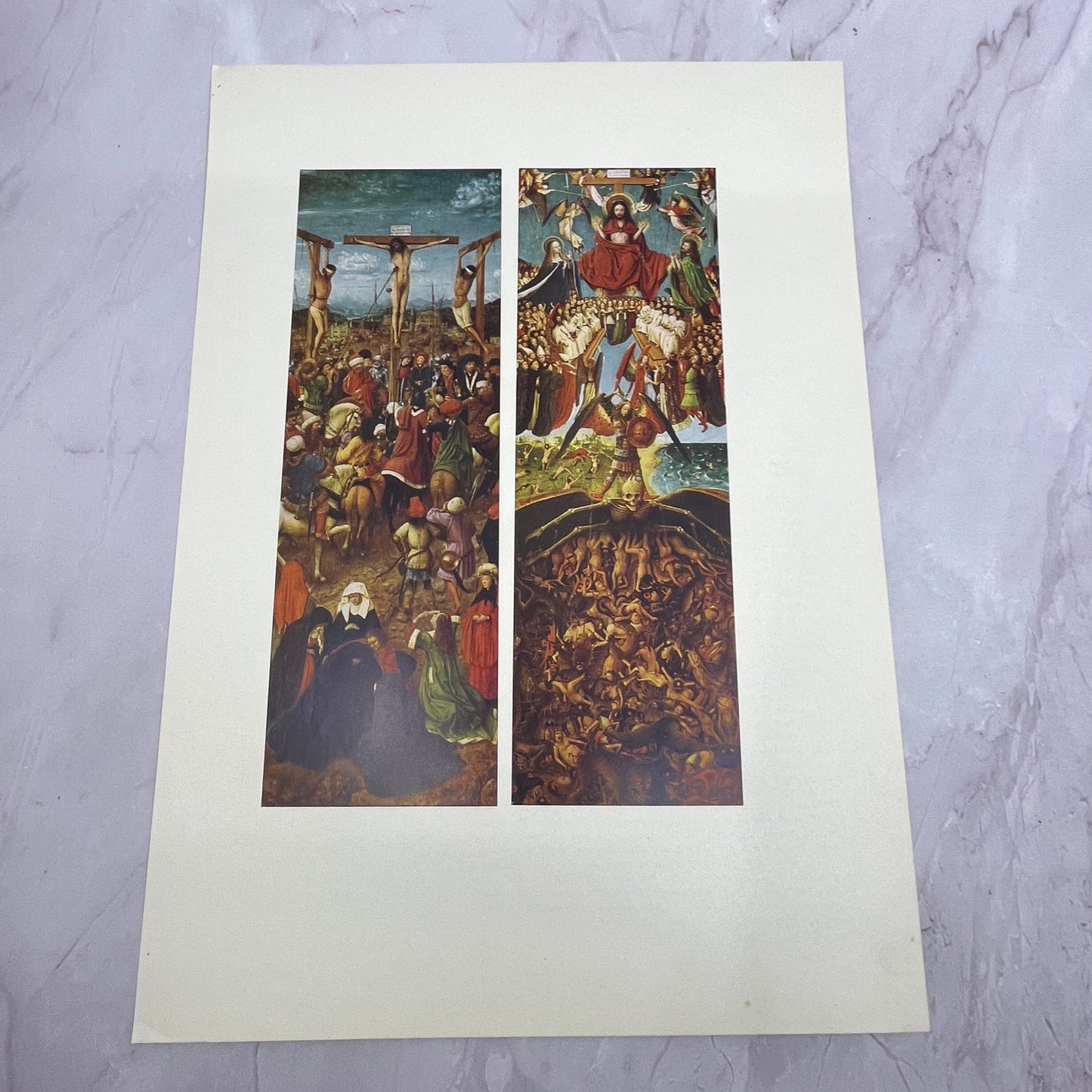 Jan Van Eyck - Crucifixion of Jesus and Day of Judgement 10x14" Art Print V22