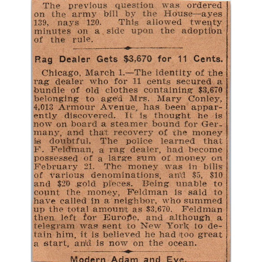 Capitol Loan Henry Harris Hartford 1901 Newspaper Ad AD8-HS4