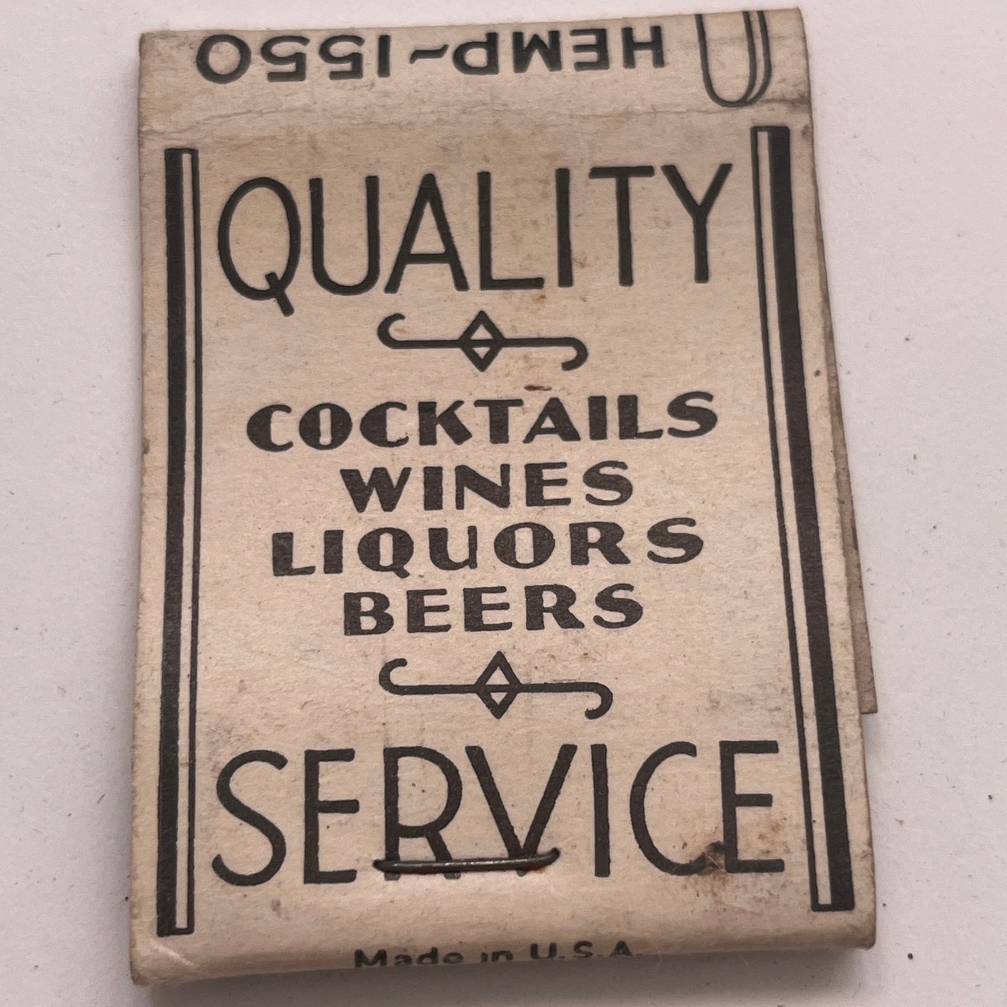 Thompson's SHadow Lawn Hempstead Long Island Vintage Matchbook Cover TB8-MB2-8