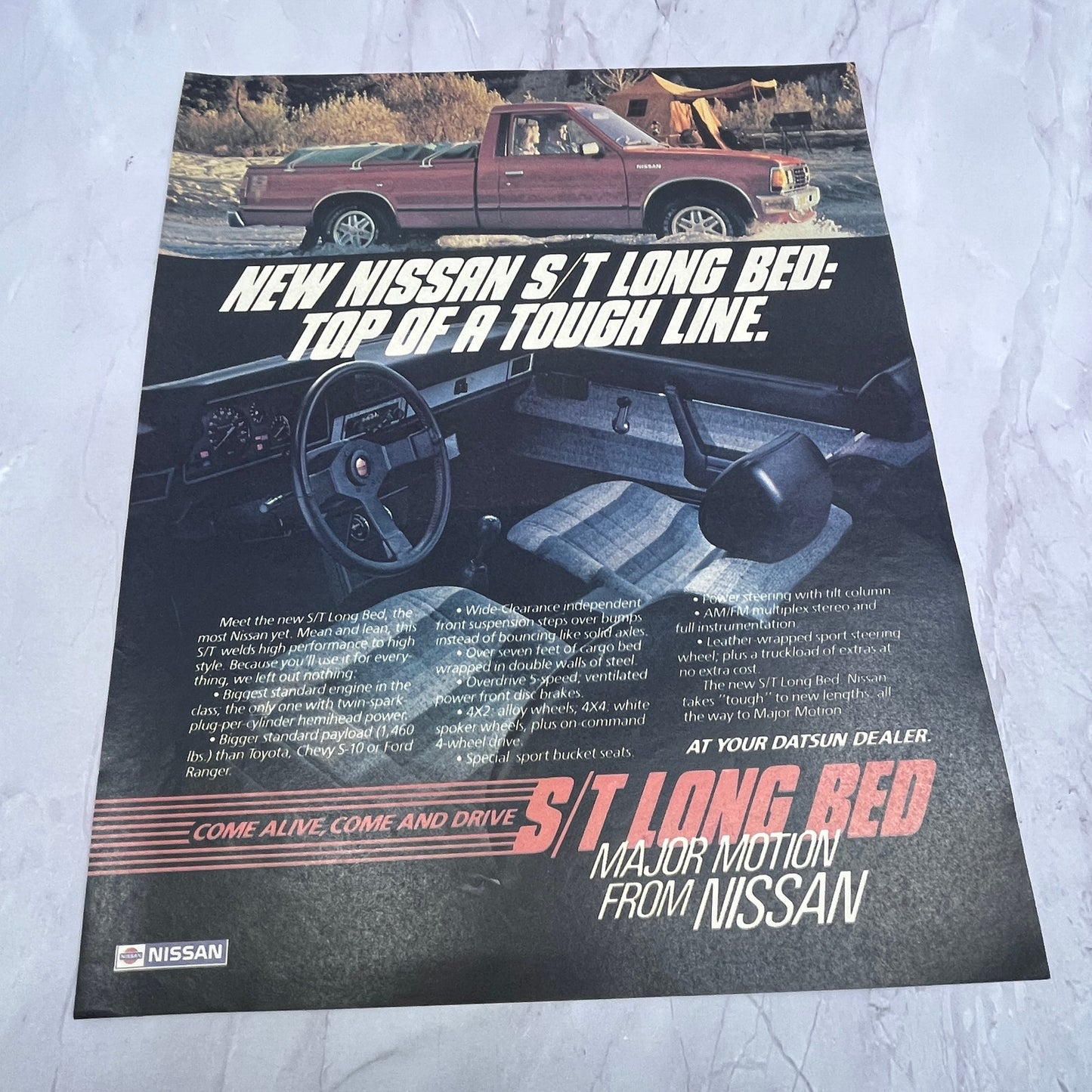 Datsun Nissan S/T Long Bed Truck 1984 Ad V14-7