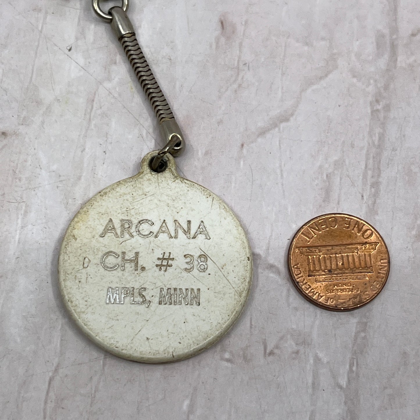 Vintage Order of the Eastern Star Arcana Chapter 38 Minneapolis MN Keychain SF4
