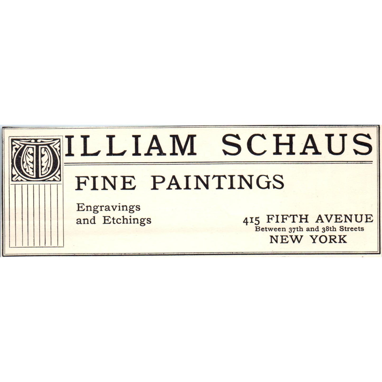 Old Masters - The Ehrich Galleries 5th Ave NY c1905 Victorian Ad AE9-MA2