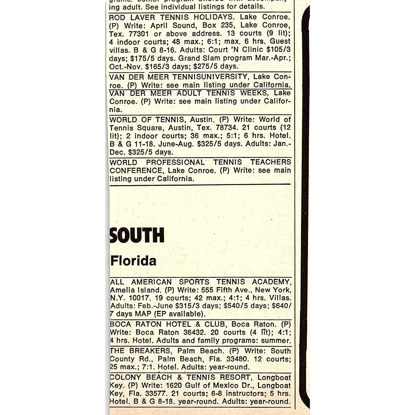 Western Carolina Tennis Camp Black Mountain NC 1977 Ad AF3-Q1