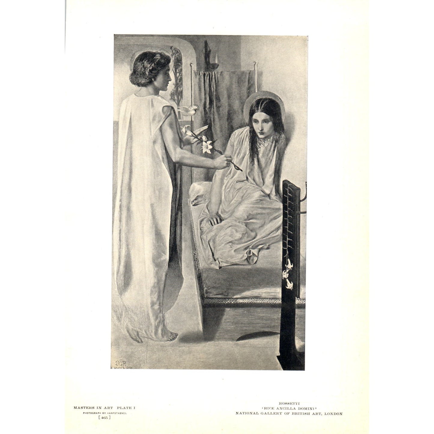 Ecce Ancilla Domini - Rossetti c1905 Art Print D15