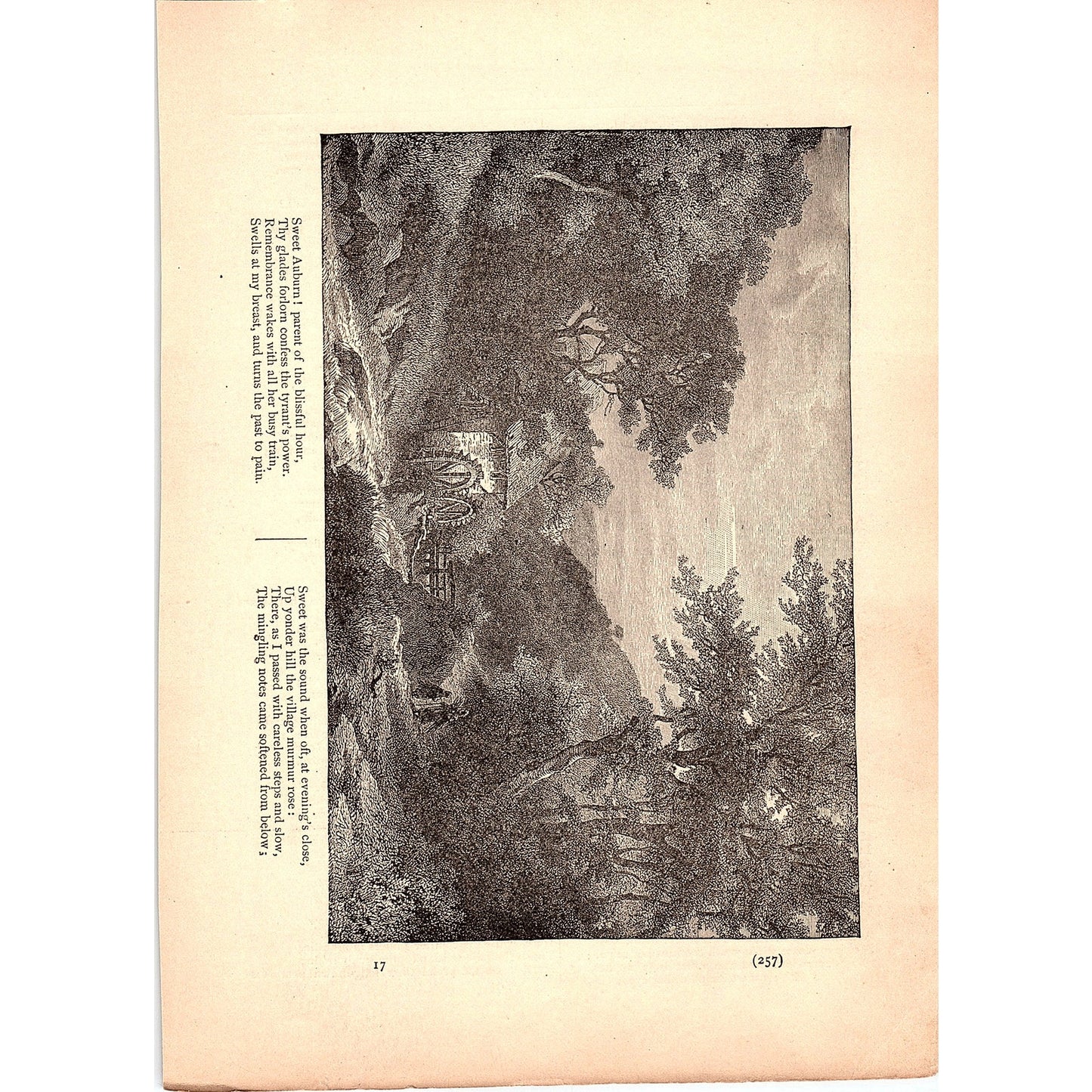 The Deserted Village Part First - Goldsmith 3 Pages 1884 Poem TA5-CJ-4