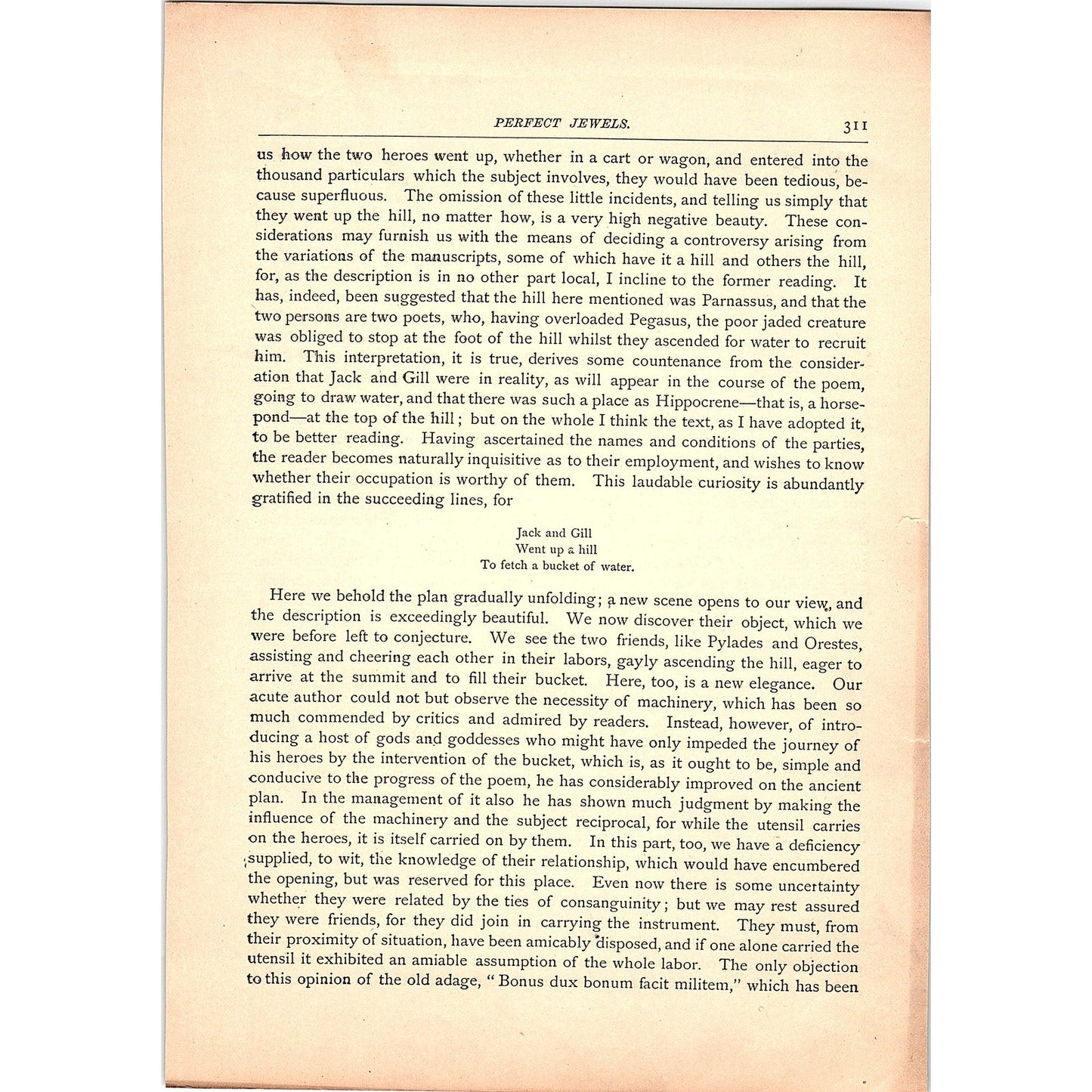 Jack and Gill - A Mock Criticism Joseph Dennie 3 Pages 1884 Poem TA5-CJ-6