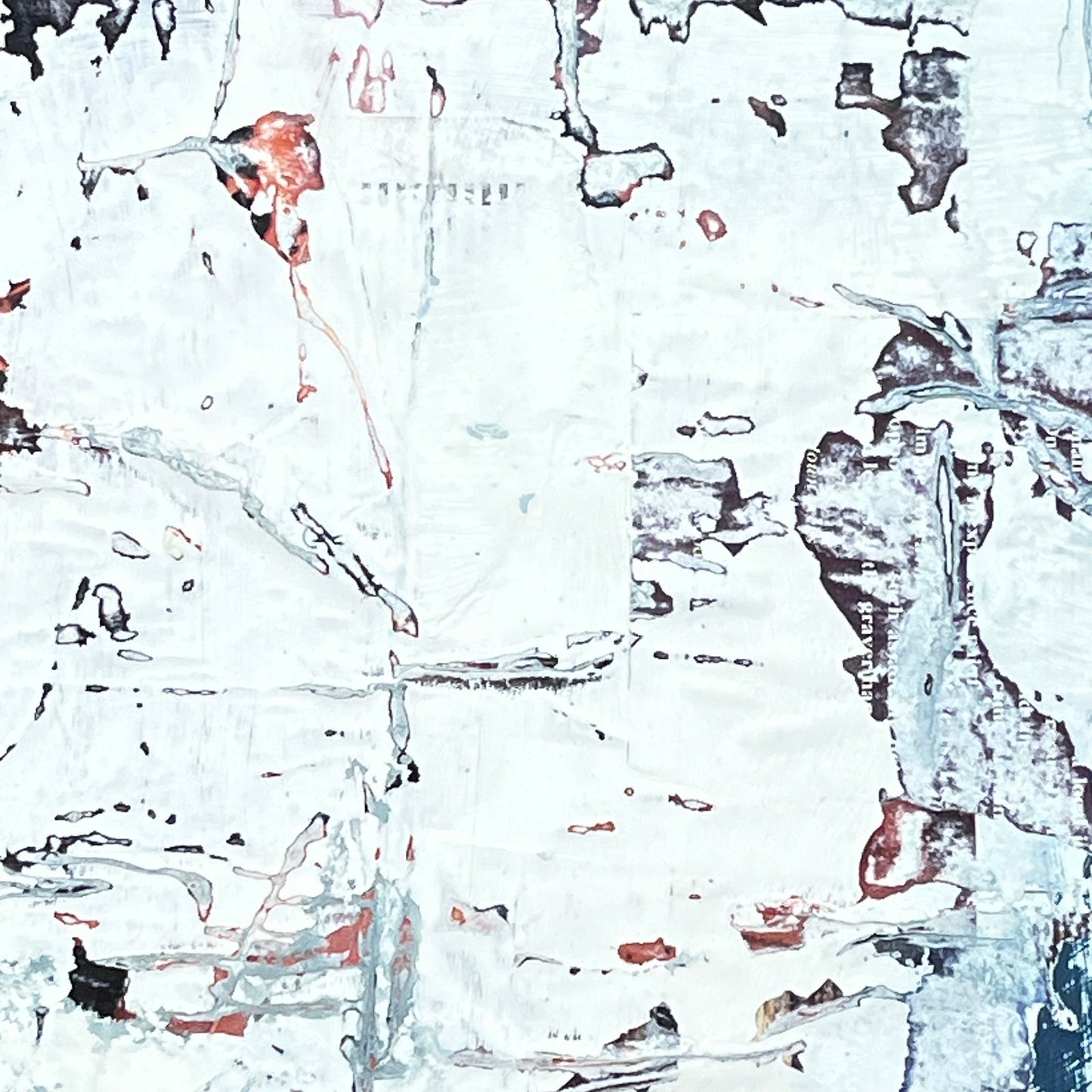 Original Mixed Media Modern Art Collage Painting 11x14 "Impound"