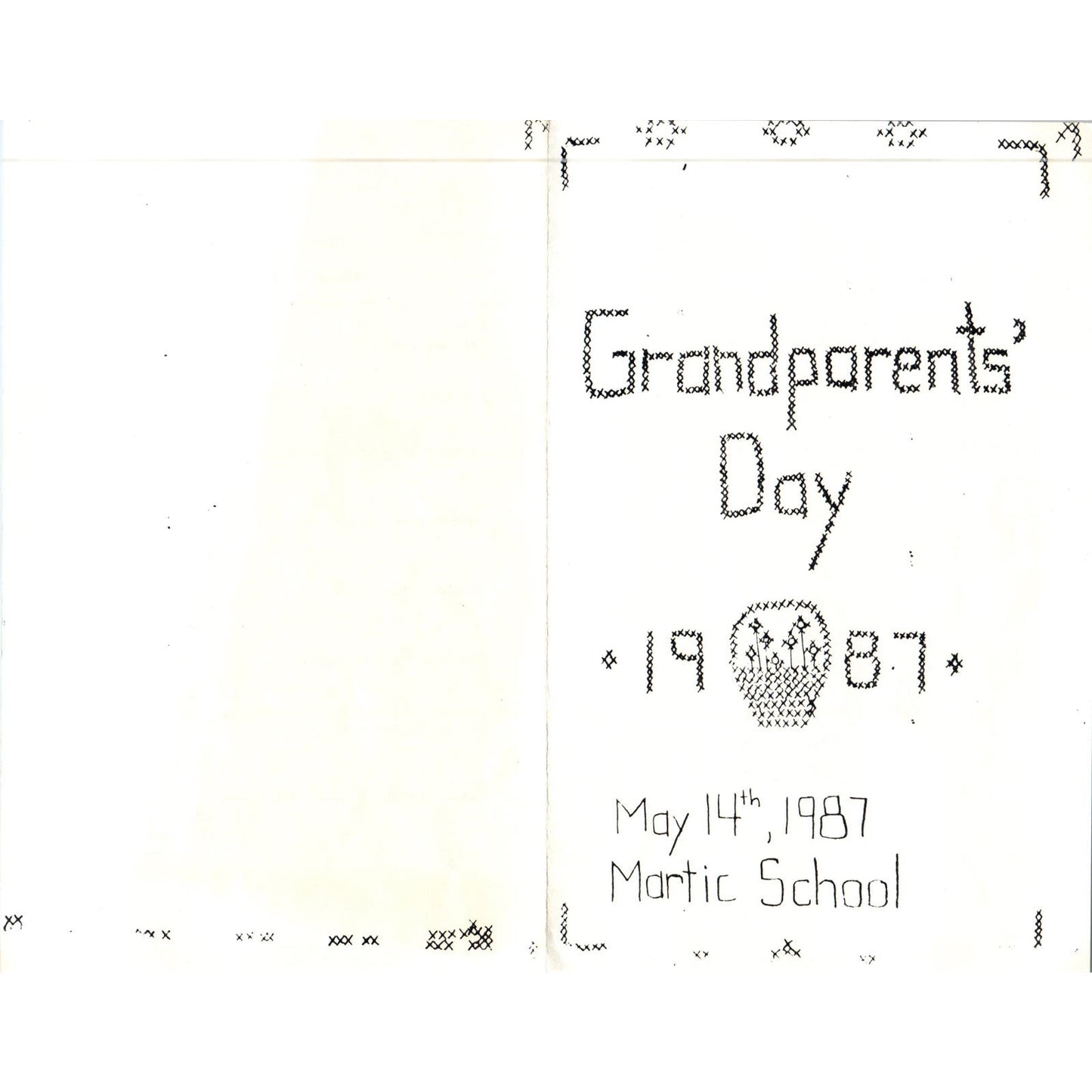 1987 Martic School Grandparents Day Program Lancaster Co PA AE5