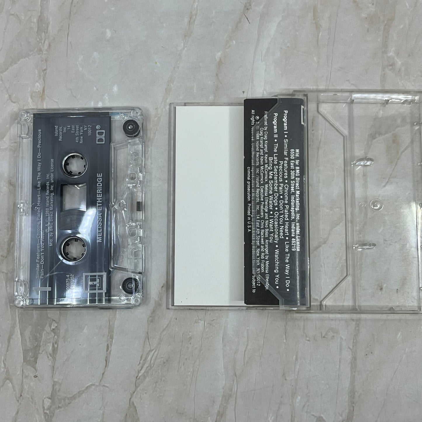 Melissa Etheridge - Self Titled 1988 - Cassette Tape TH5-4