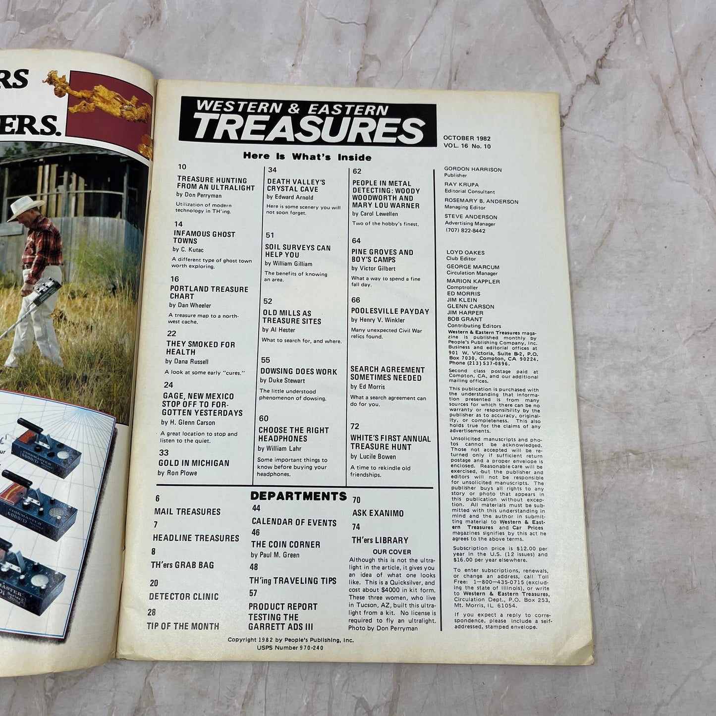 1982 Oct - Western & Eastern Treasures Magazine - Treasure Hunting Gold M13
