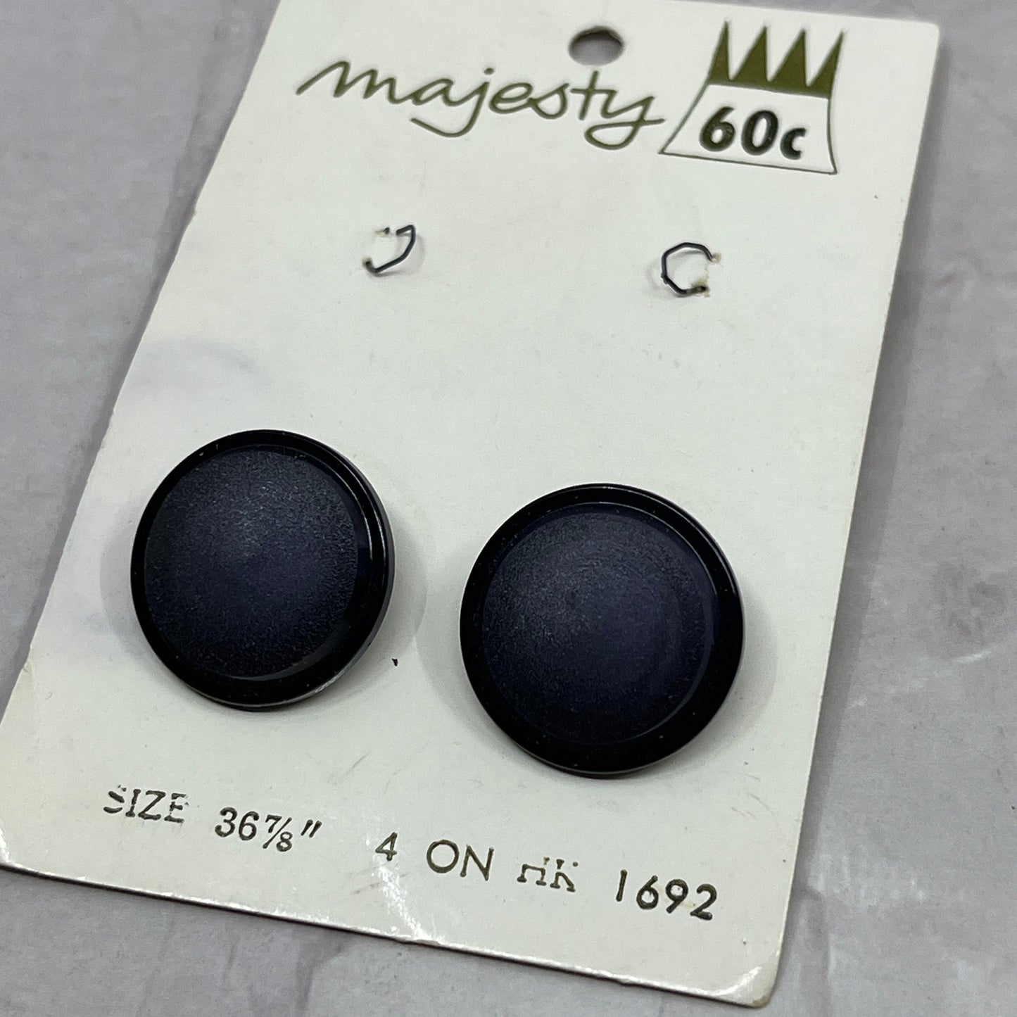 Vintage Lot of 2 Majesty Navy Blue Size 36 7/8 Buttons 1792 SE2