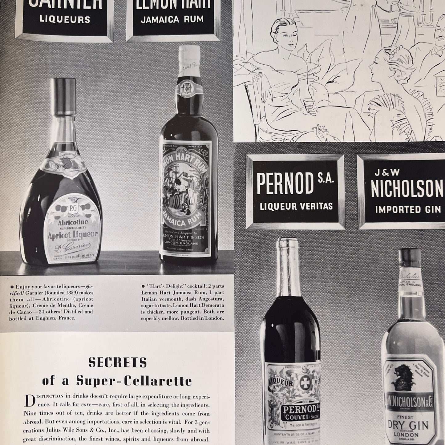 Julius Wile Sons & Co Wine & Liquor Importers NY 1935 Ad V1-4
