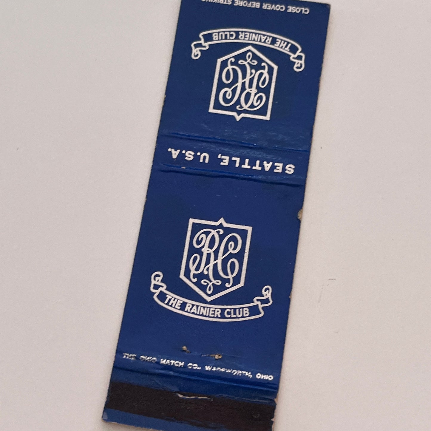 The Rainier Club Seattle Washington Vintage Matchbook Cover TB6-MB2-3