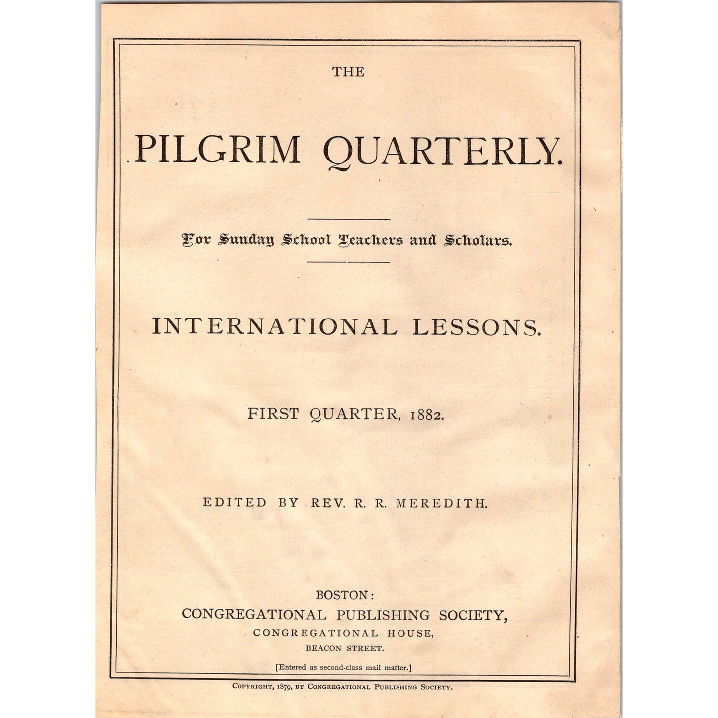 1882 Original Map of Palestine in the Time of Our Lord Engraving AJ6-2