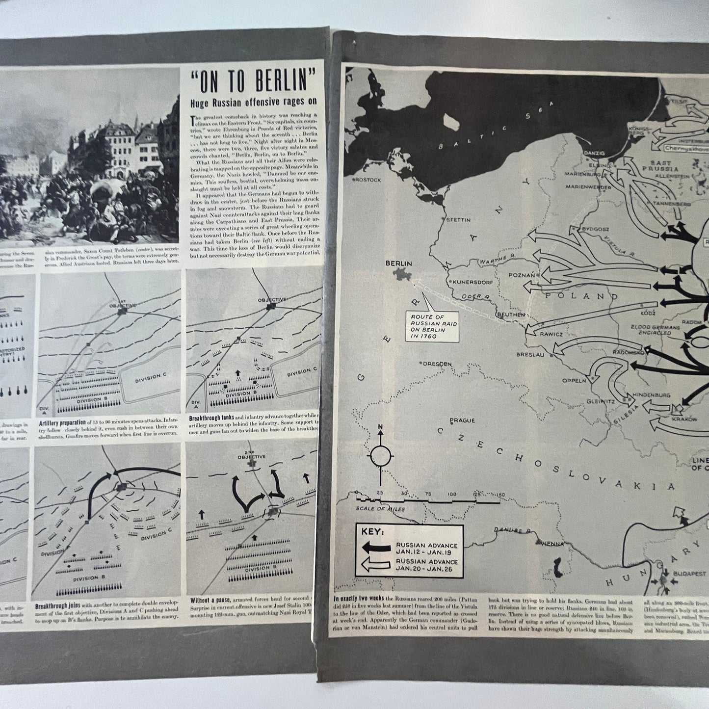 On to Berlin - Russian Offensive 2 Pages 1940s WWII Era Article V29-5