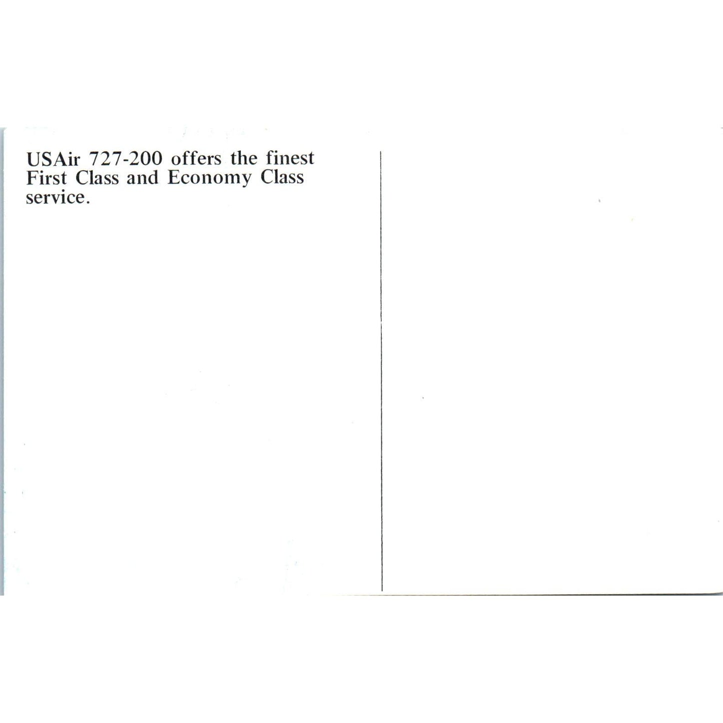 USAir 727-200 Vintage Postcard PC19