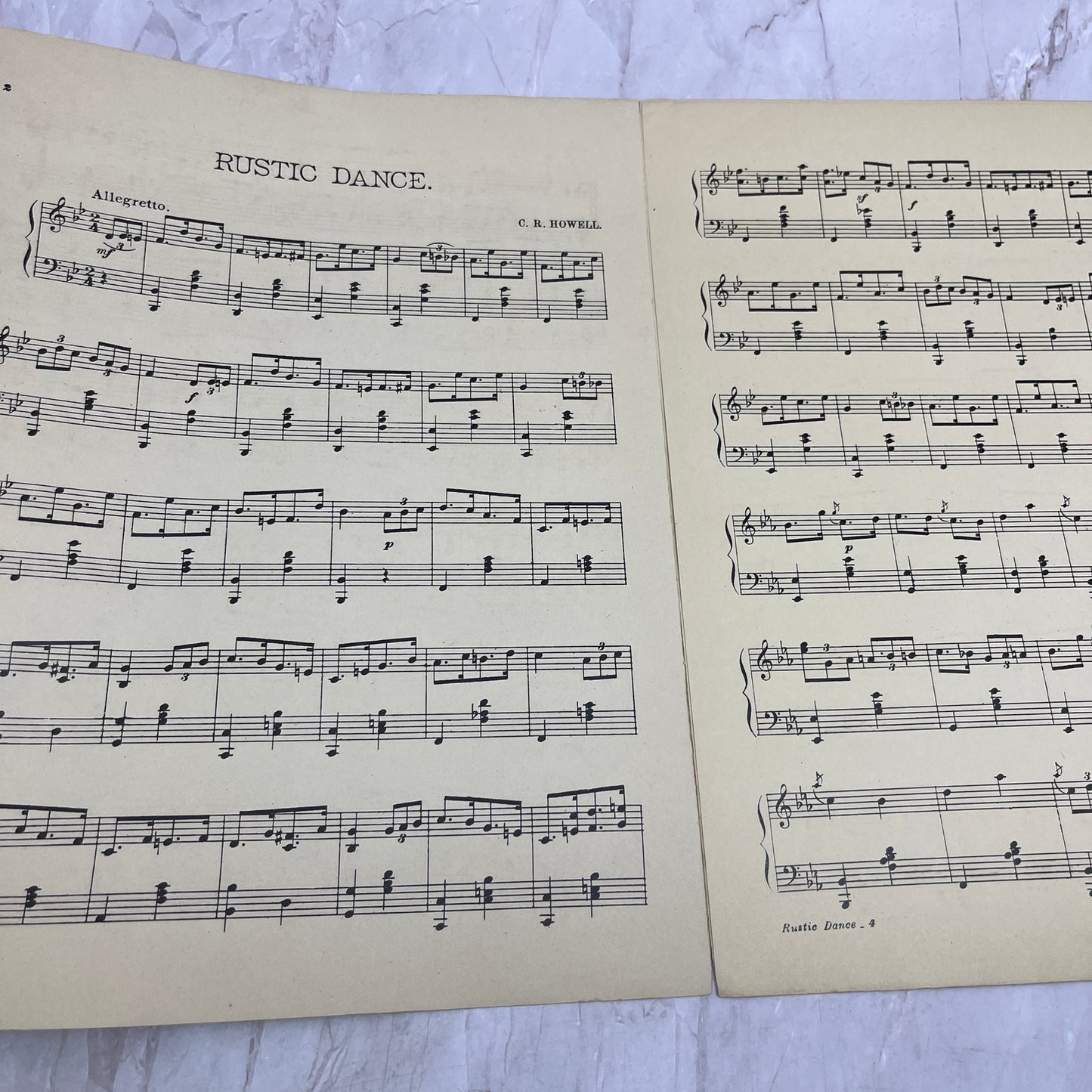 Rustic Dance C.K. Howell Morris Music Co Antique Sheet Music Ti5