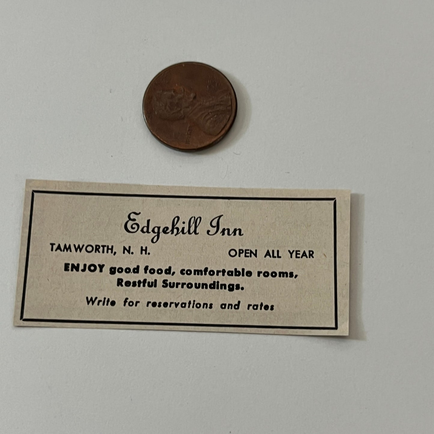 Edgehill Inn Open All Year Tamworth NH 1952 Yankee Magazine Ad SAG5-S1