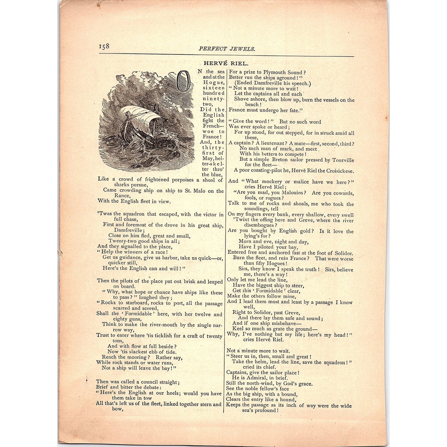 Bingen on the Rhine - Caroline E. Norton 1884 Poem TA5-CJ-3