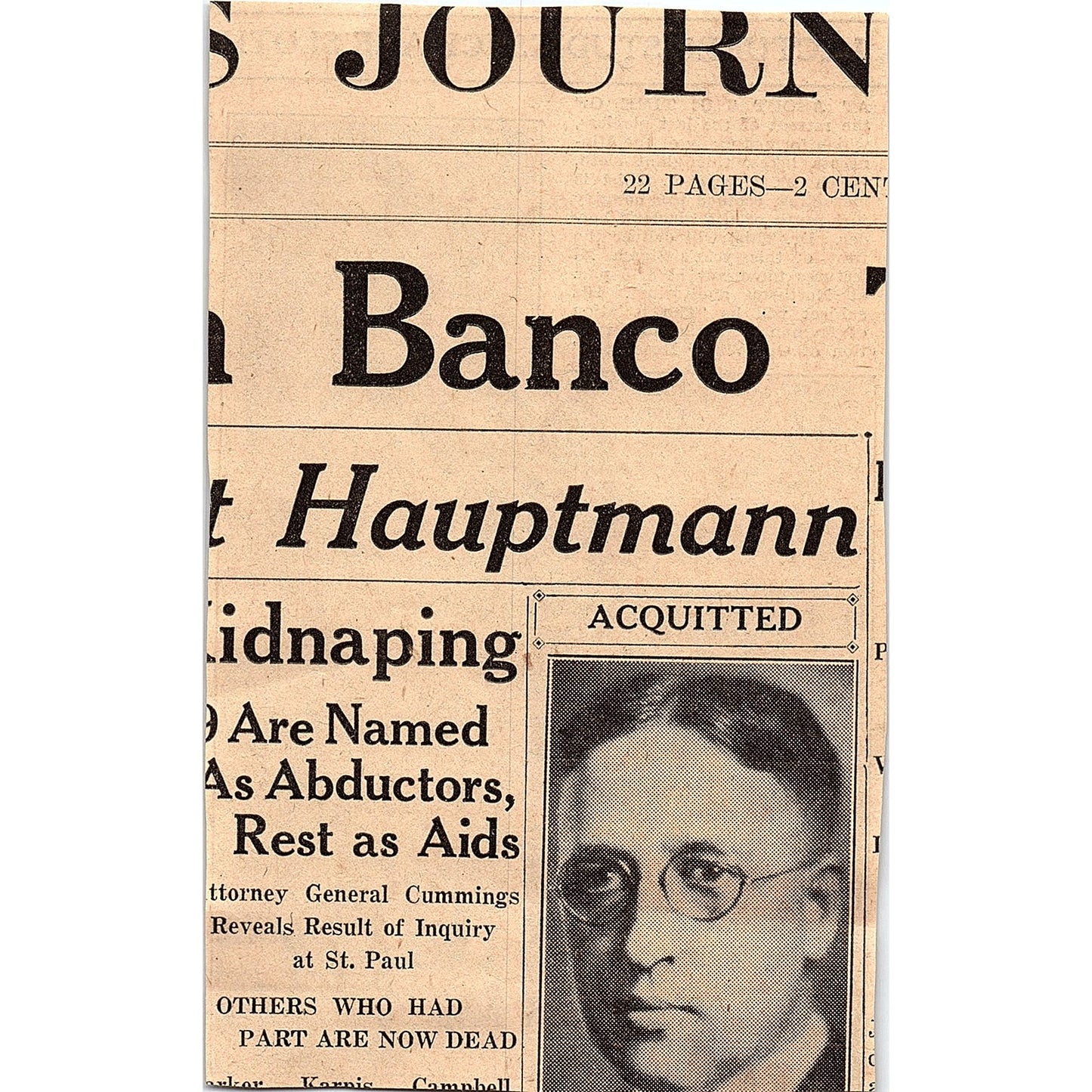 Dr. George A. Thiel Studies Ice Age Sloth 1935 Newspaper Article AG6-H2