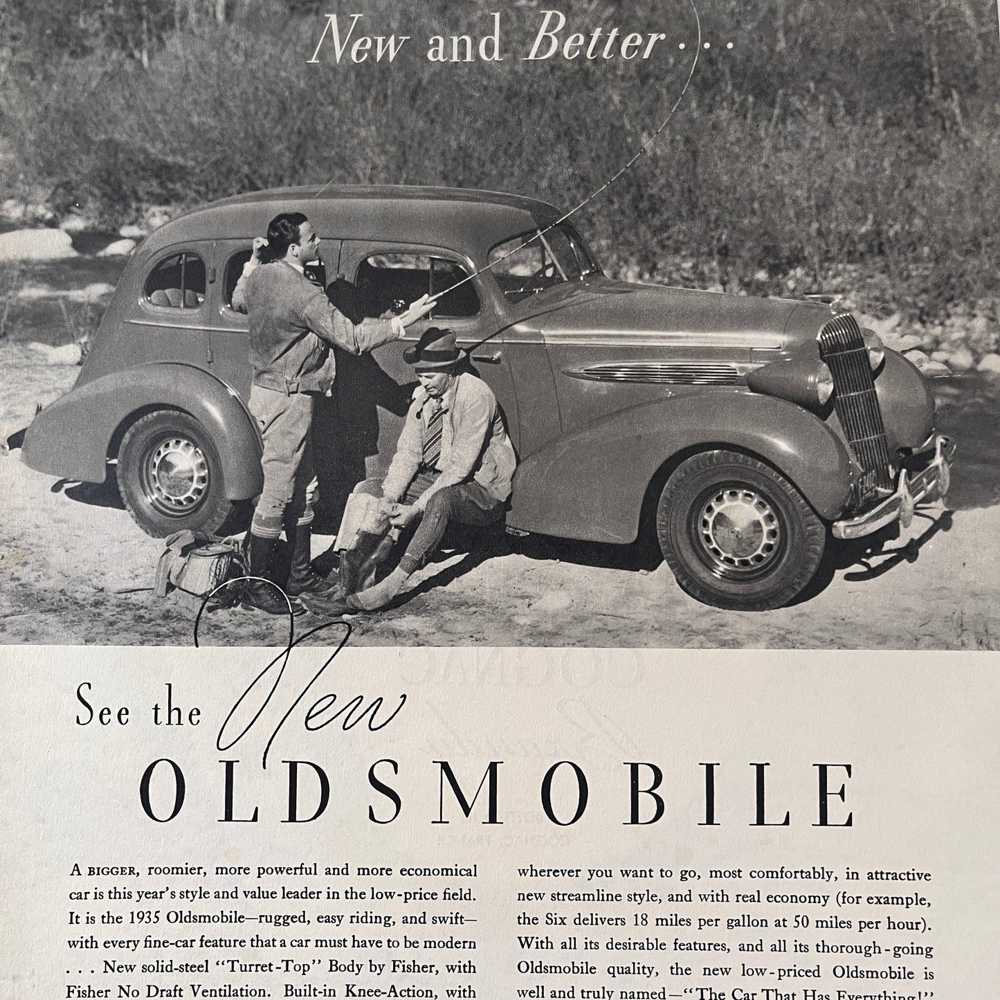 1935 Oldsmobile Six - The Car That Has Everything GM 1935 Ad V1-5