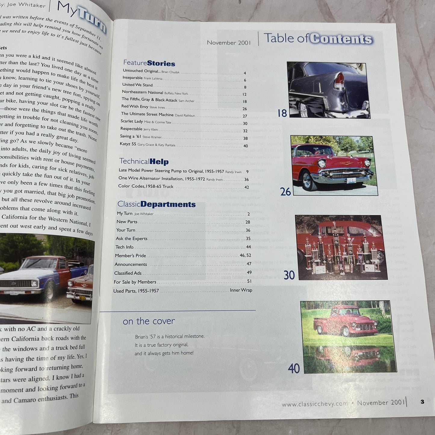 Brian Chudyk Surrey BC - '55, '56, '57 Classic Chevy World Magazine Nov 2001 M30