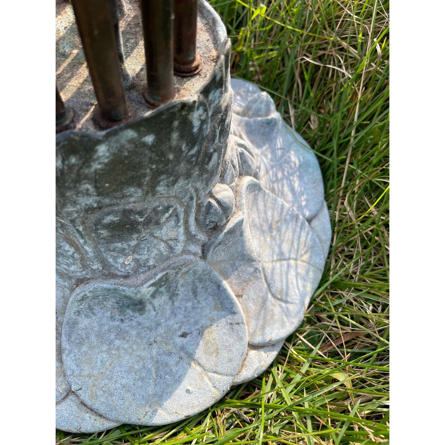 Vintage 61” Pond Lily Pad Floor Lamp Art Nouveau Modern Tiffany Style WORKS