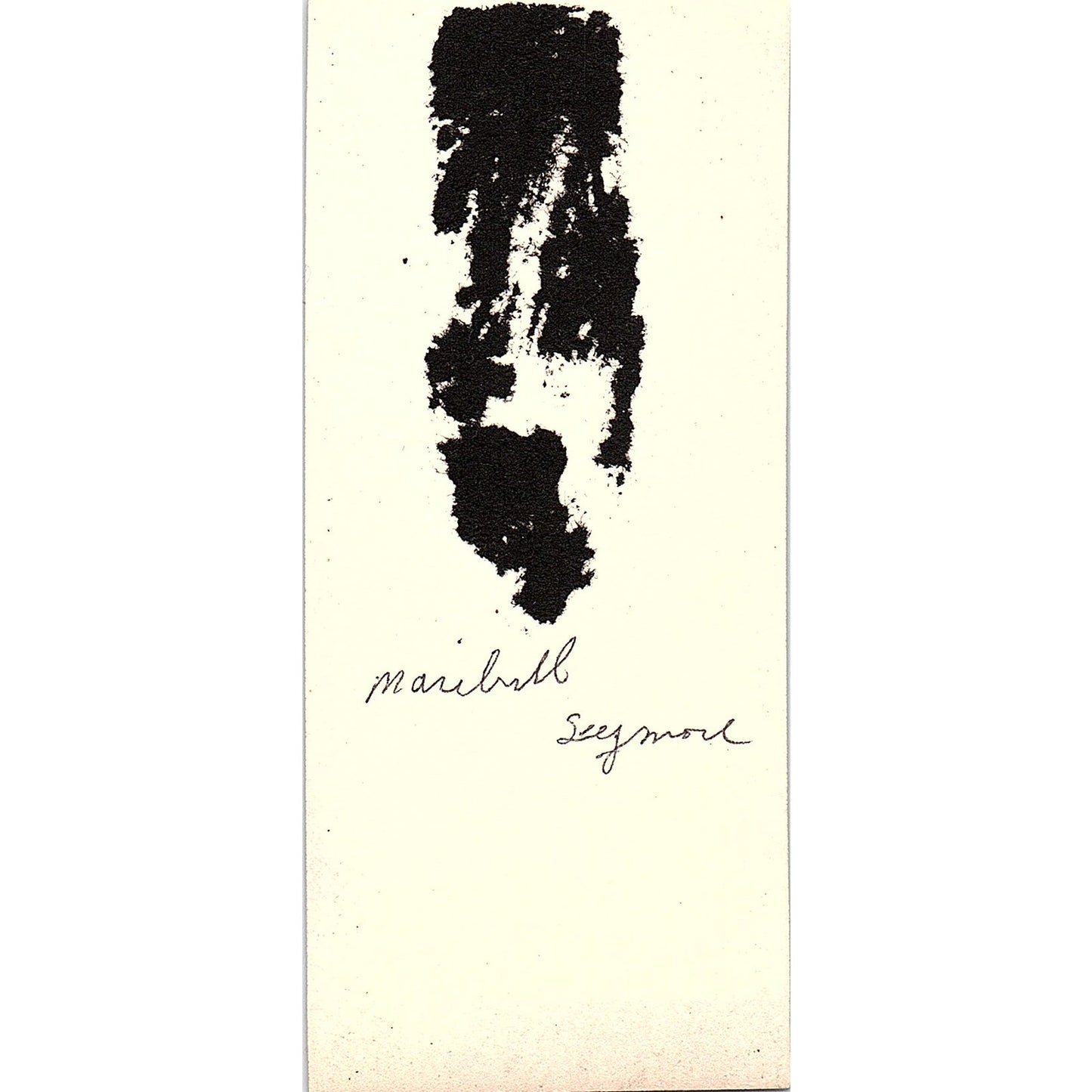 Vintage Photograph Maribell Seymore 2.5x5.5" AF9-H1