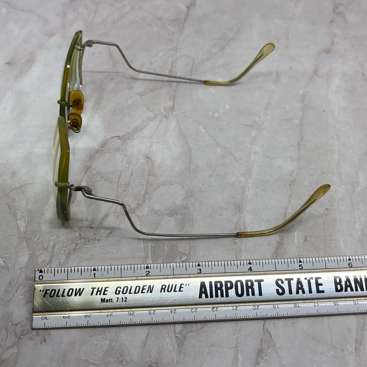 Vintage Oversized Rimless Drop Arm Butterfly Lens Eyeglasses Frames TH9-G2-3