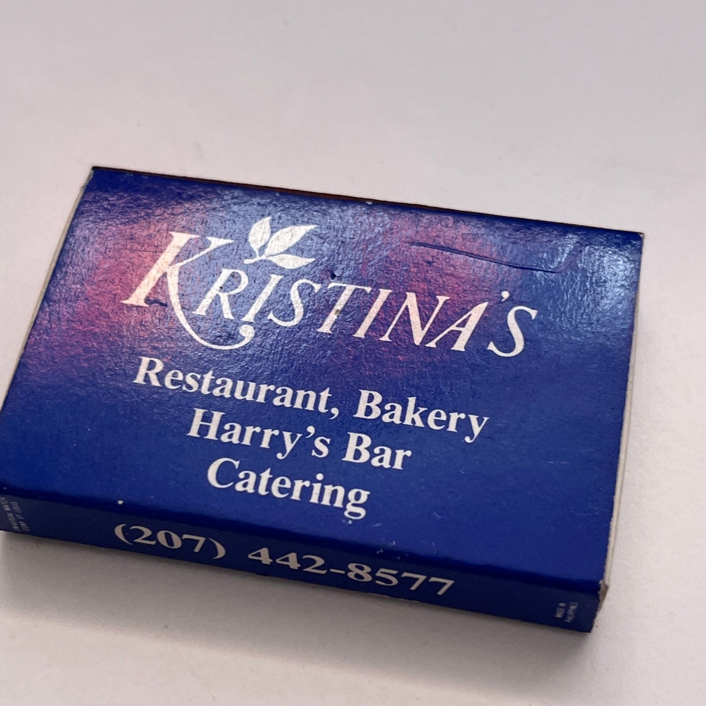 Kristina's Restaurant Harry's Bar Bath ME Vintage Matchbook TB6-MB3