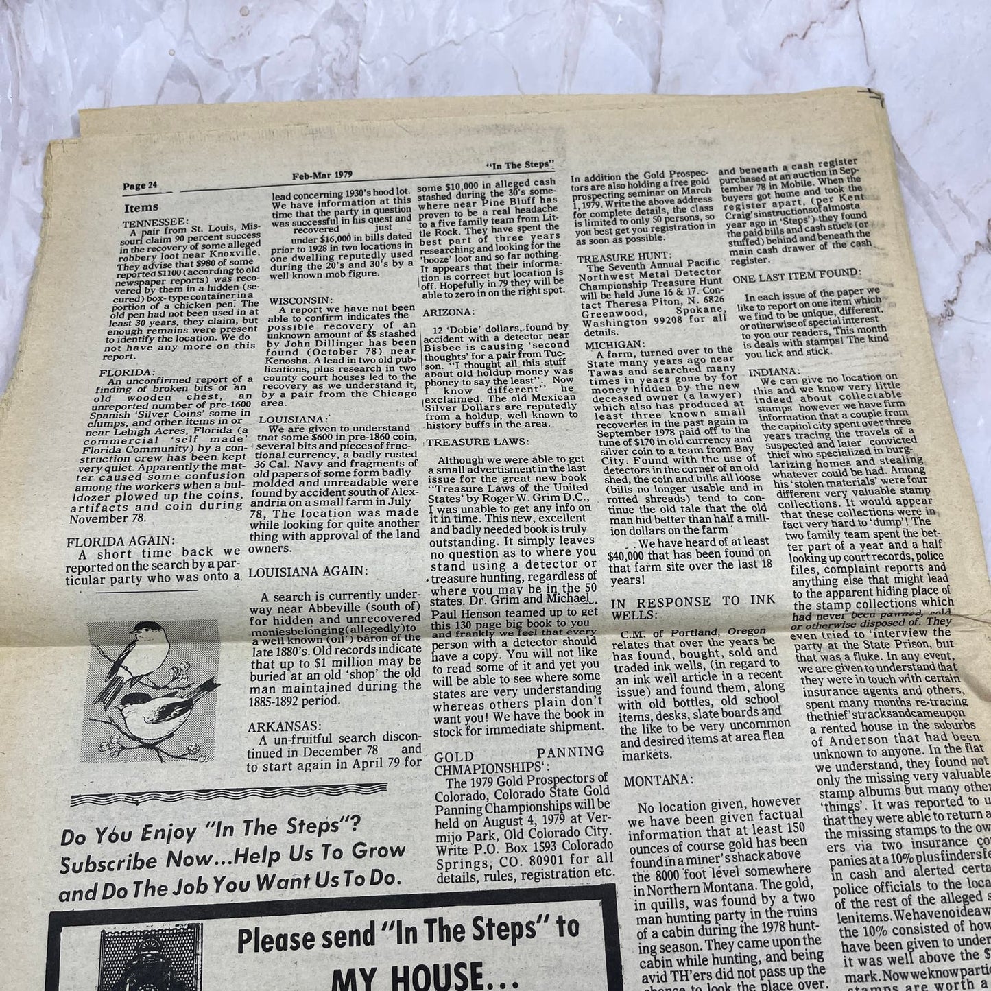 1979 March - In the Steps of the Treasure Hunter Newspaper - Mule Creek NM M11