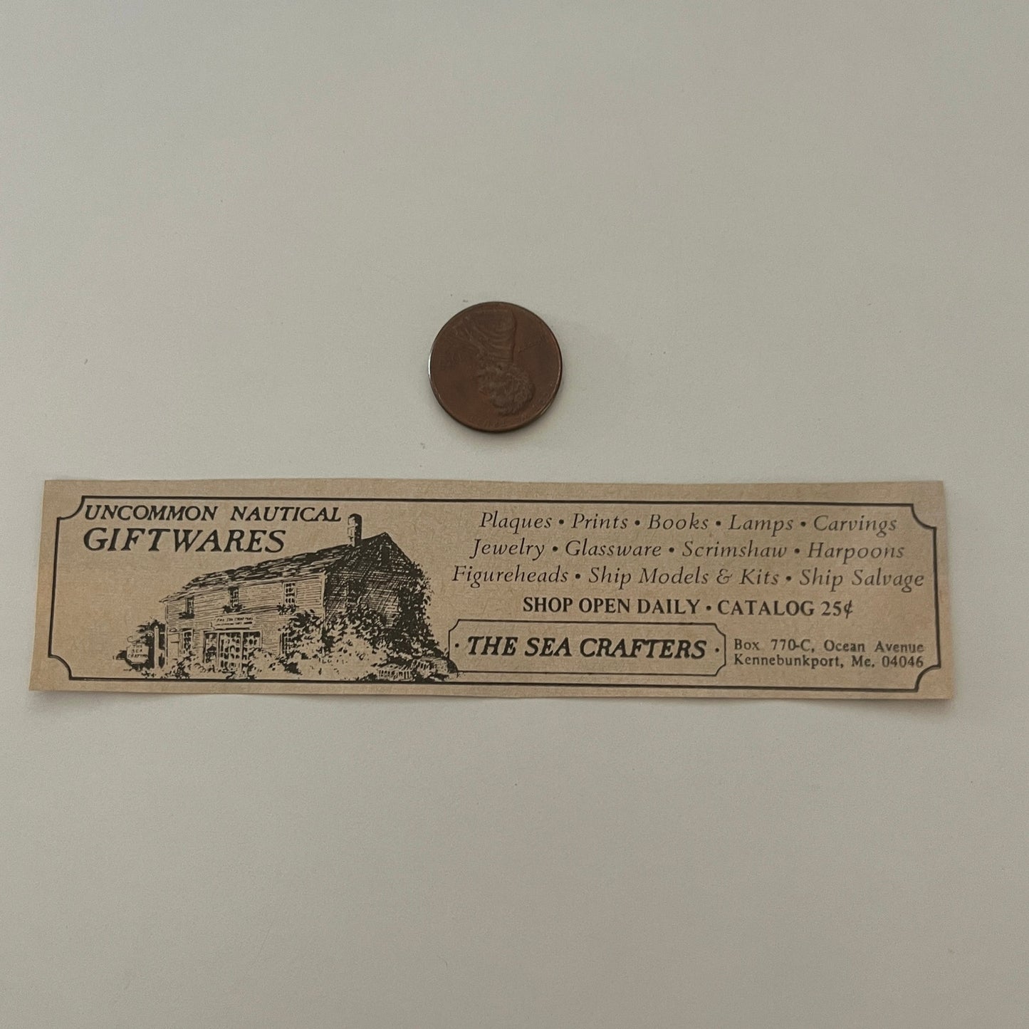 The Sea Crafters Nautical Giftwares Kennebunkport ME 1971 Magazine Ad SAG4-H1