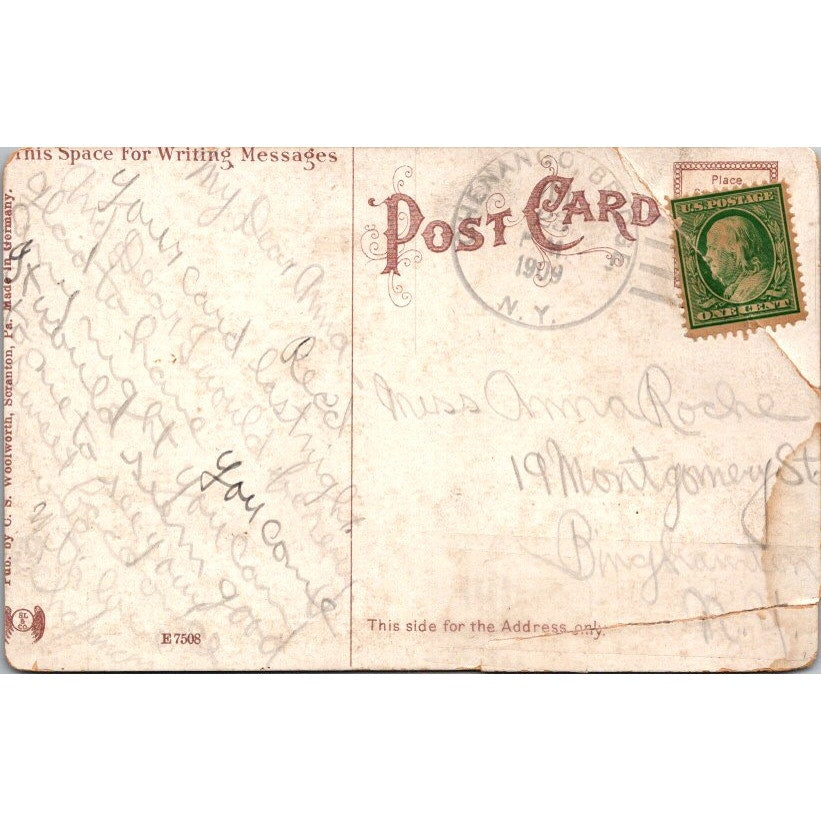 1909 Postcard Scranton Pennsylvania View in Coal Mine AJ4-1