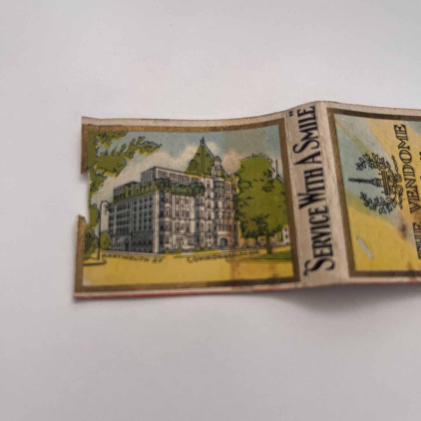 The Vendome Boston Frank H Abbott & Son Karl P Abbott Matchbook Cover TB8-MB-3