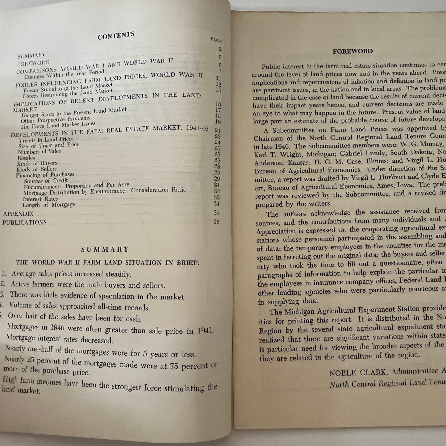Farm Land Prices in the Midwest 1948 Michigan State Bulletin Booklet TK2-XB4