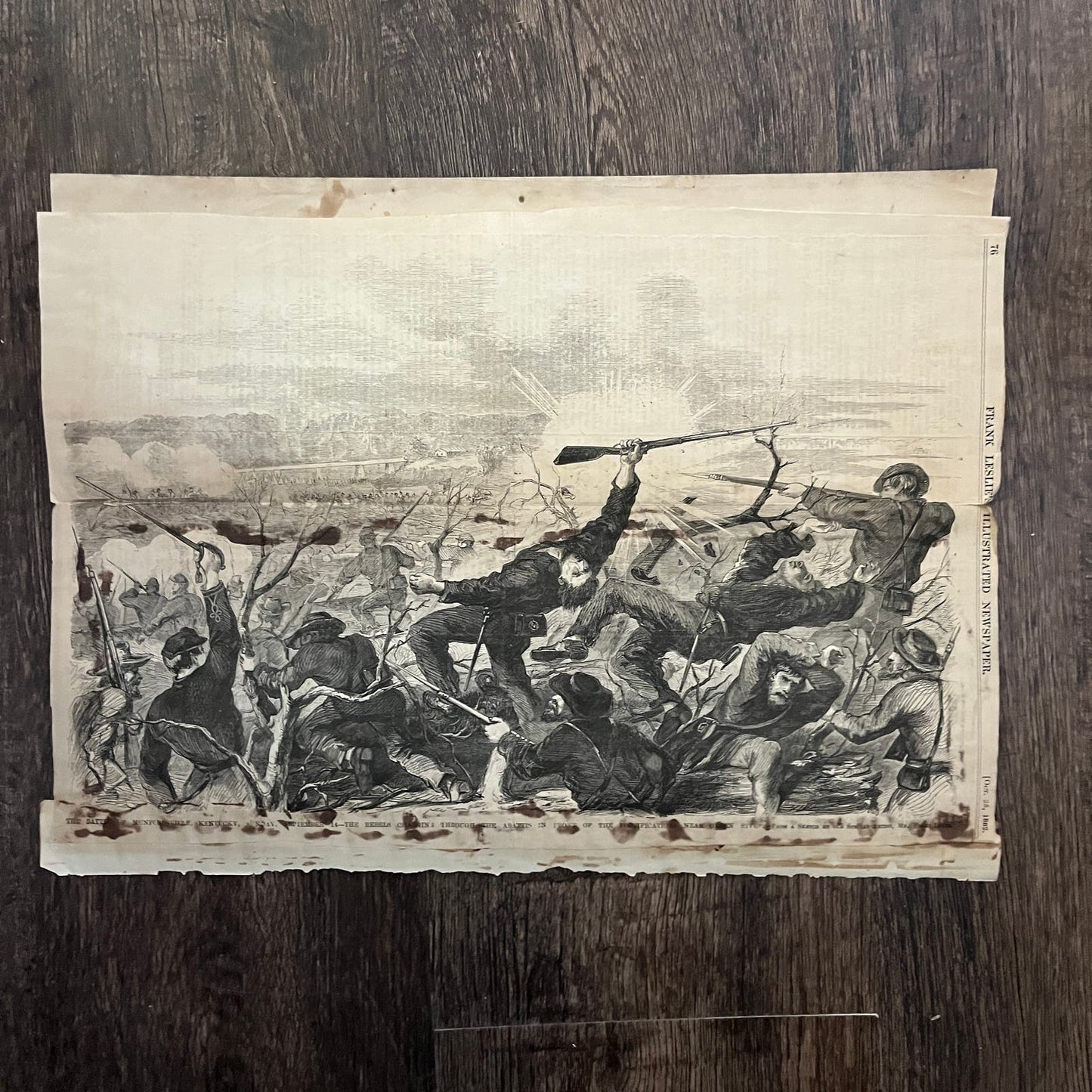 Battle of Munfordville KY Sep 14 1862 Original Civil War Engraving C96