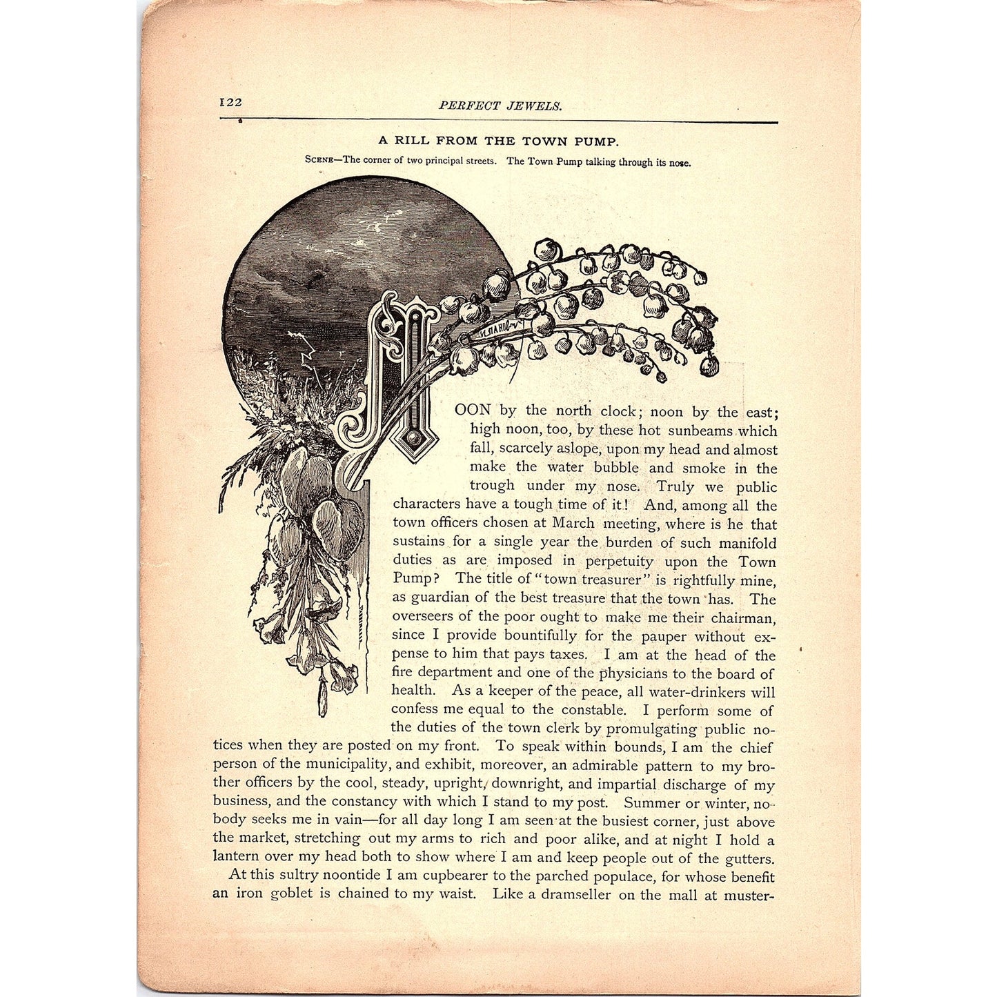 At the Fireside - John D. Long 1884 Engraving TA5-CJ-1