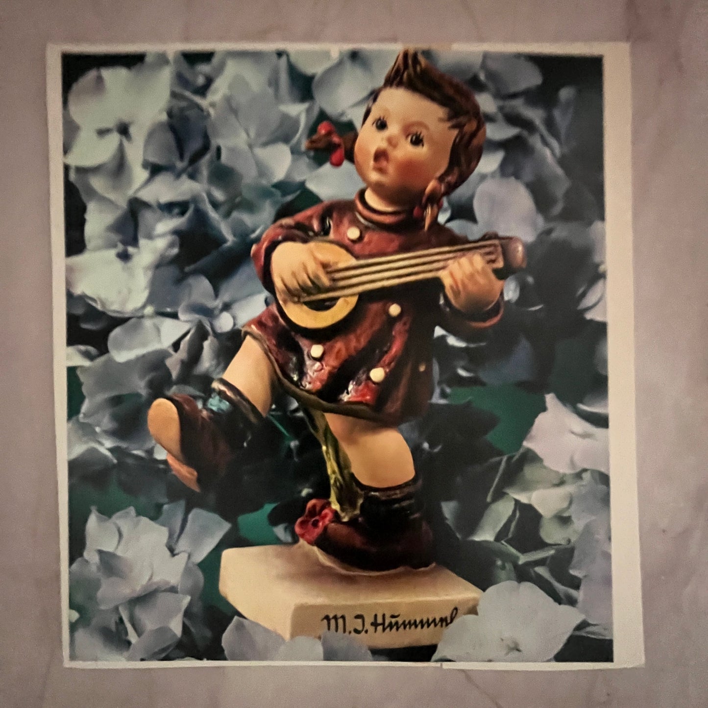 Hummel Happiness Boy Playing Lute 8x9" Art Print V23