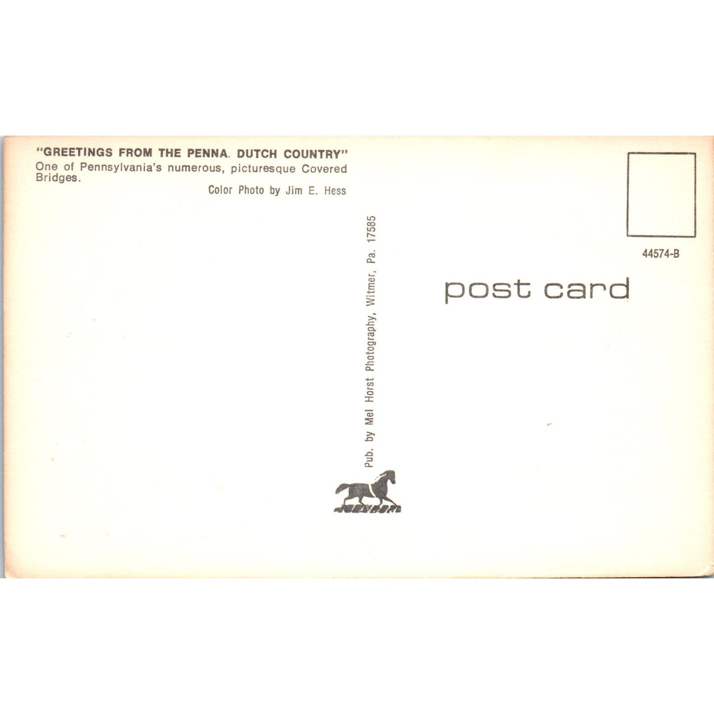 Long Red Covered Bridge In Pennsylvania Dutch Country Postcard PD8