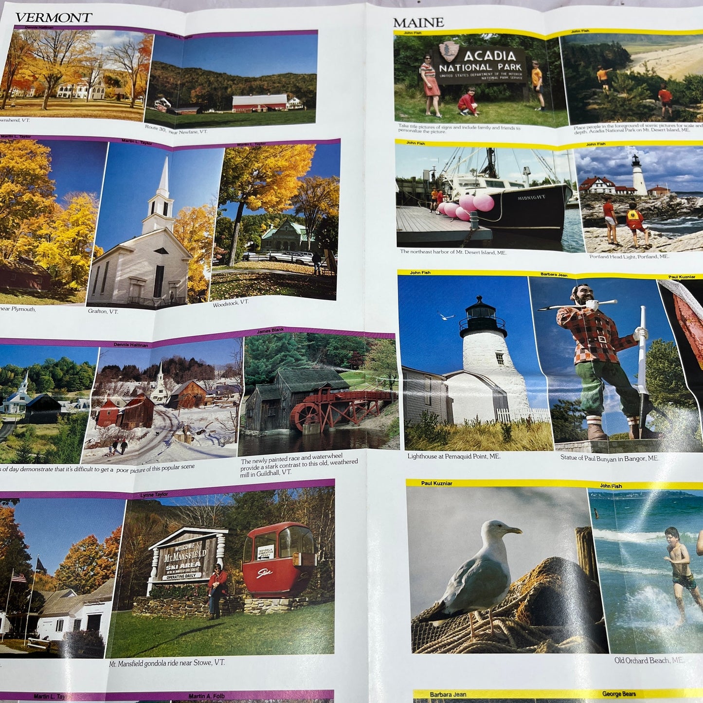 1982 Picture Taking In New England Travel Guide & Fold Out Map TH2-MP1