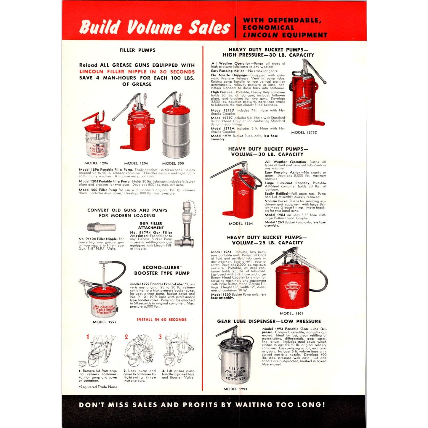 1957 Lincoln Engineering Company Lubricating Equipment St Louis MO 2 Page Ad I16