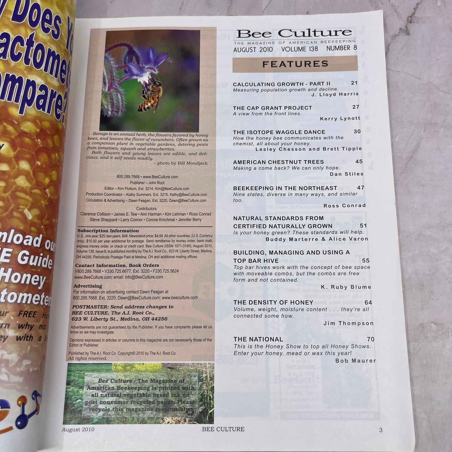2010 Aug - Bee Culture Magazine - Bees Beekeeping Honey M32