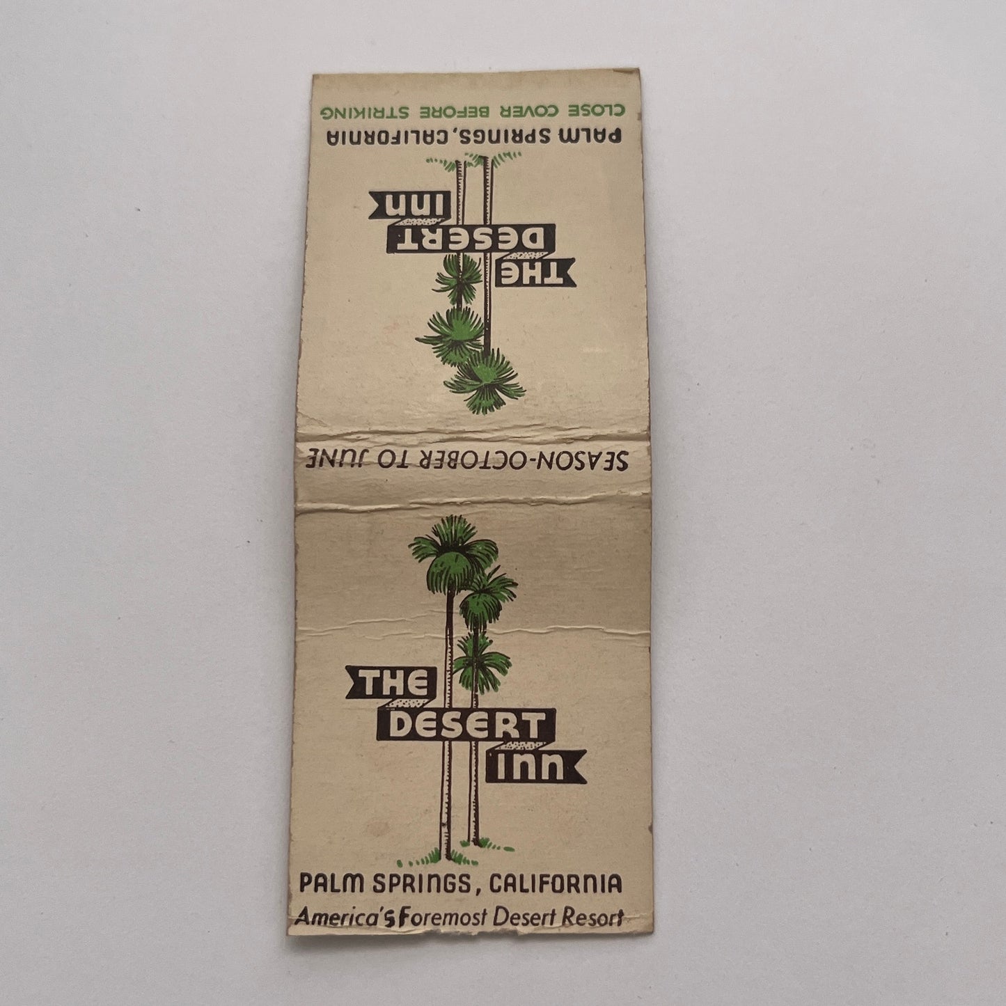The Desert Inn Palm Springs California Vintage Matchbook Cover TB8-MB-3