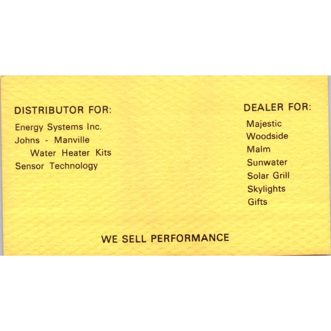 Bettye Holloway Energy Store Houston TX Vintage Business Card SD4-B2