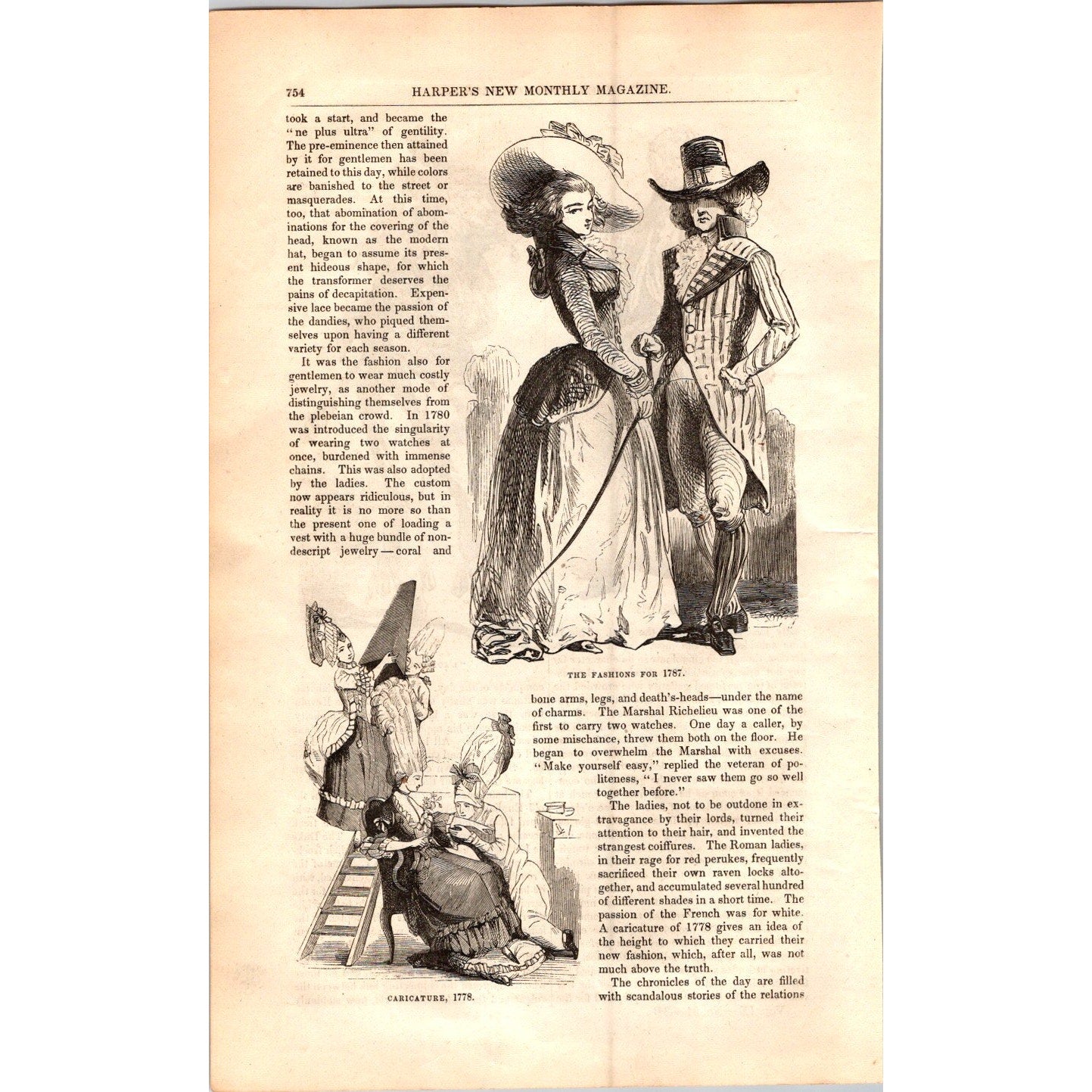 The Generations of Fashions - Ladies Fashion 7 Pages 1854 Article I19