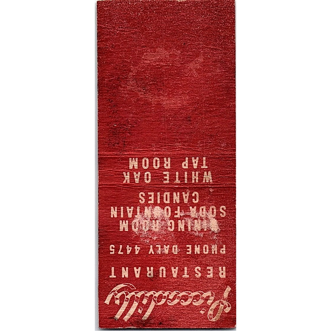 Piccadilly Restaurant Milwaukee WI Vintage Matchbook Cover SF3-Y2