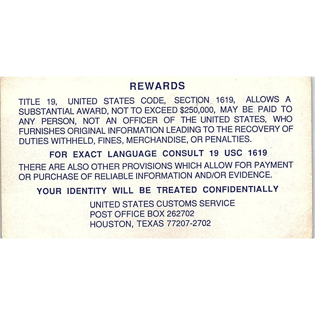 Border Envelope Team BET Houston Vintage Business Card SC9-B2