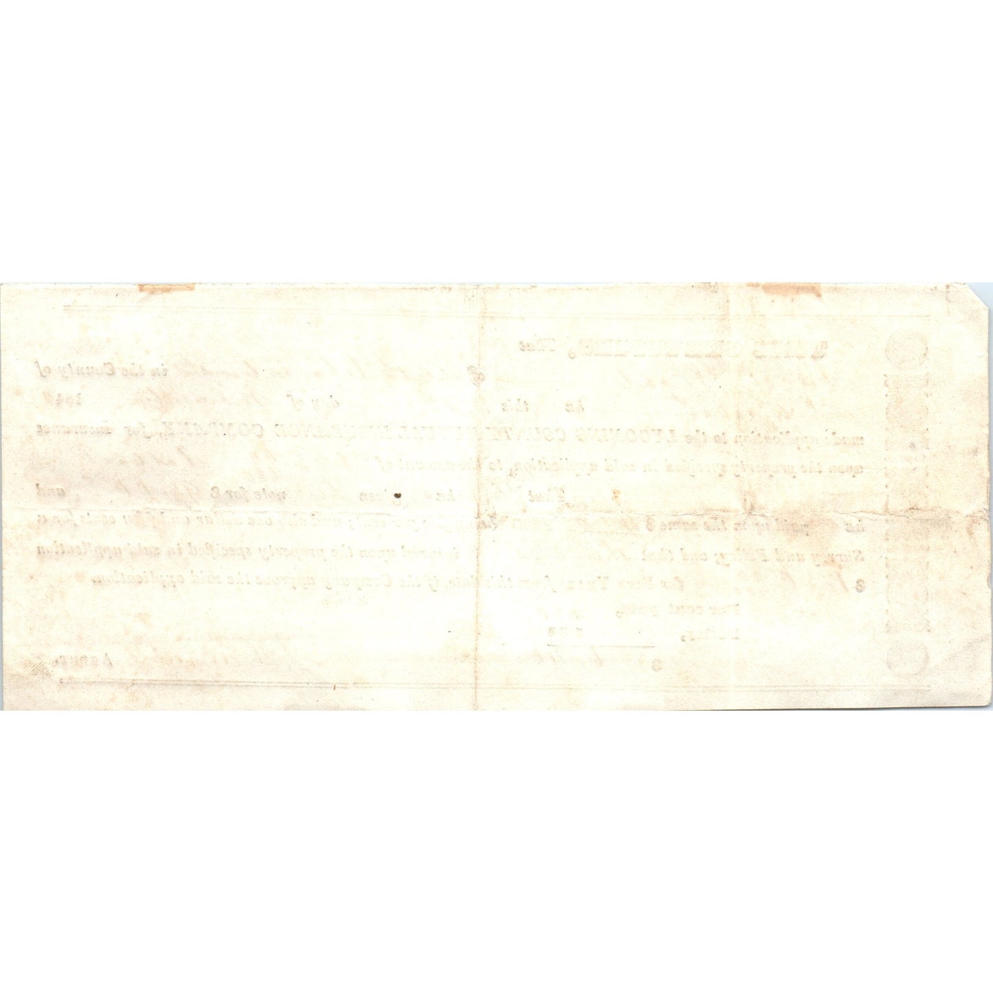 1844 Lebanon PA Lycoming County Mutual Ins Document Jacob Light J. Haines D18