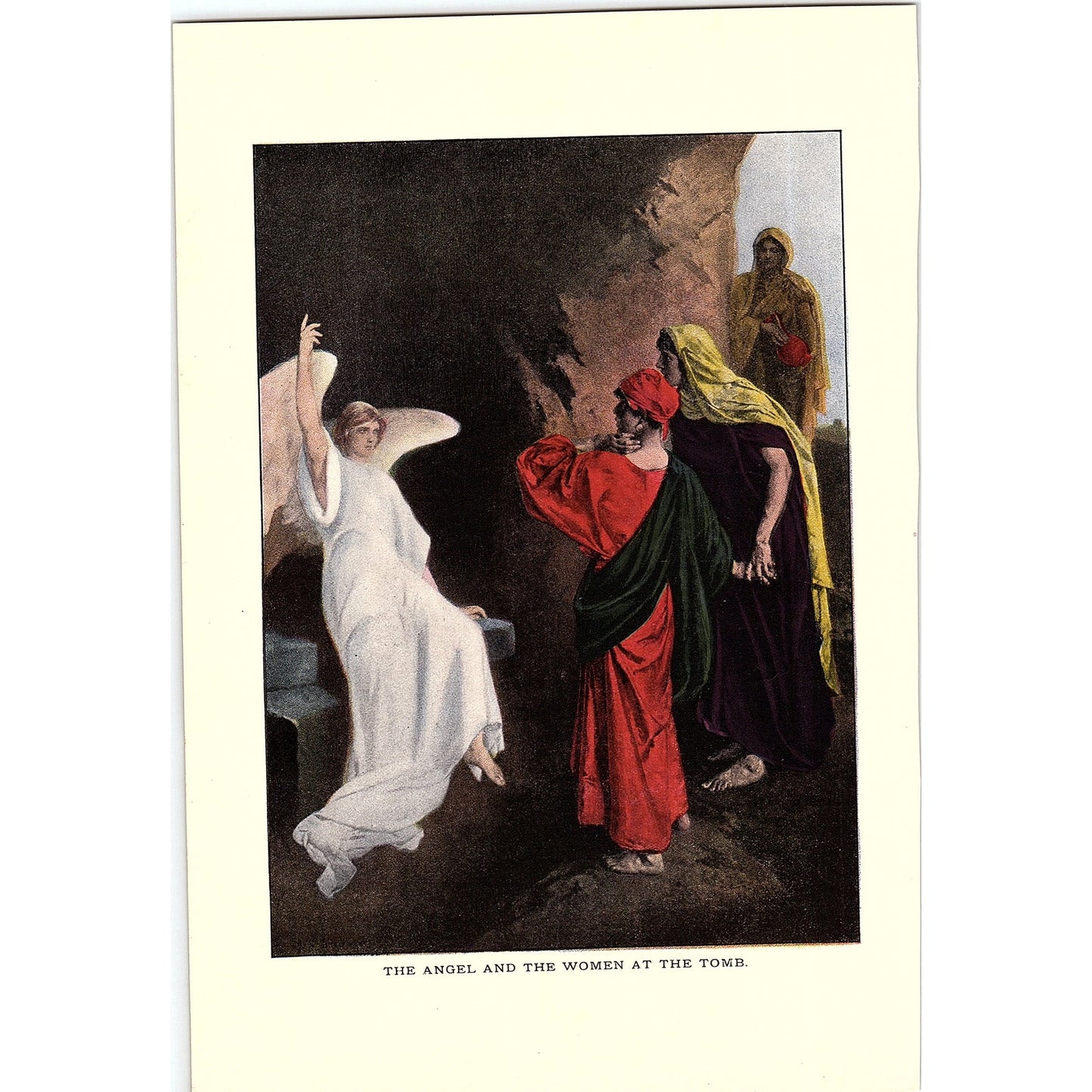 The Angel and the Woman at the Tomb Vintage Art Print 6x8 V12