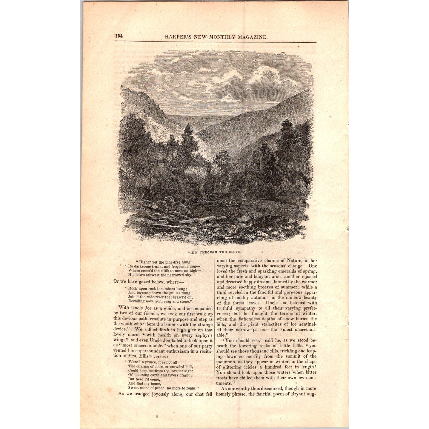 The Catskills by T. Addison Richards - 7 Pages 1854 Article I19